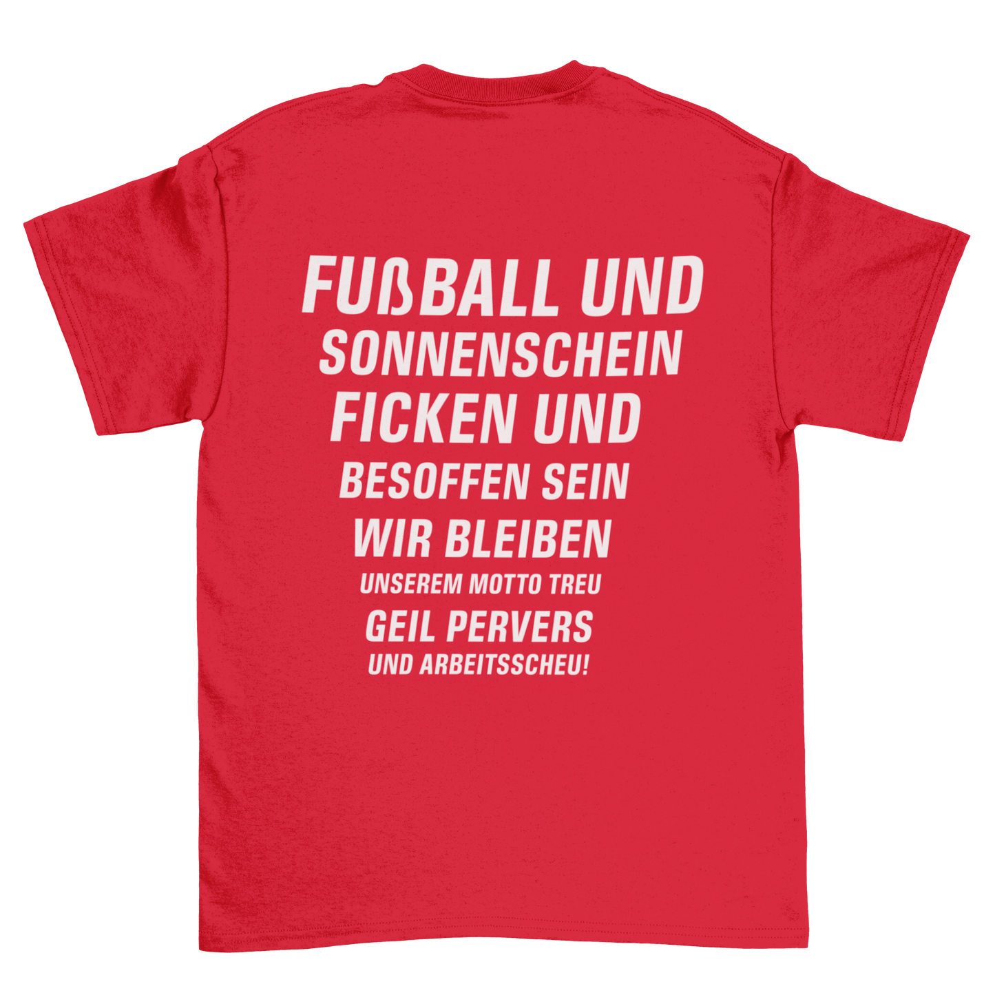 Fußball Ficken Besoffen Backprint | Shirt