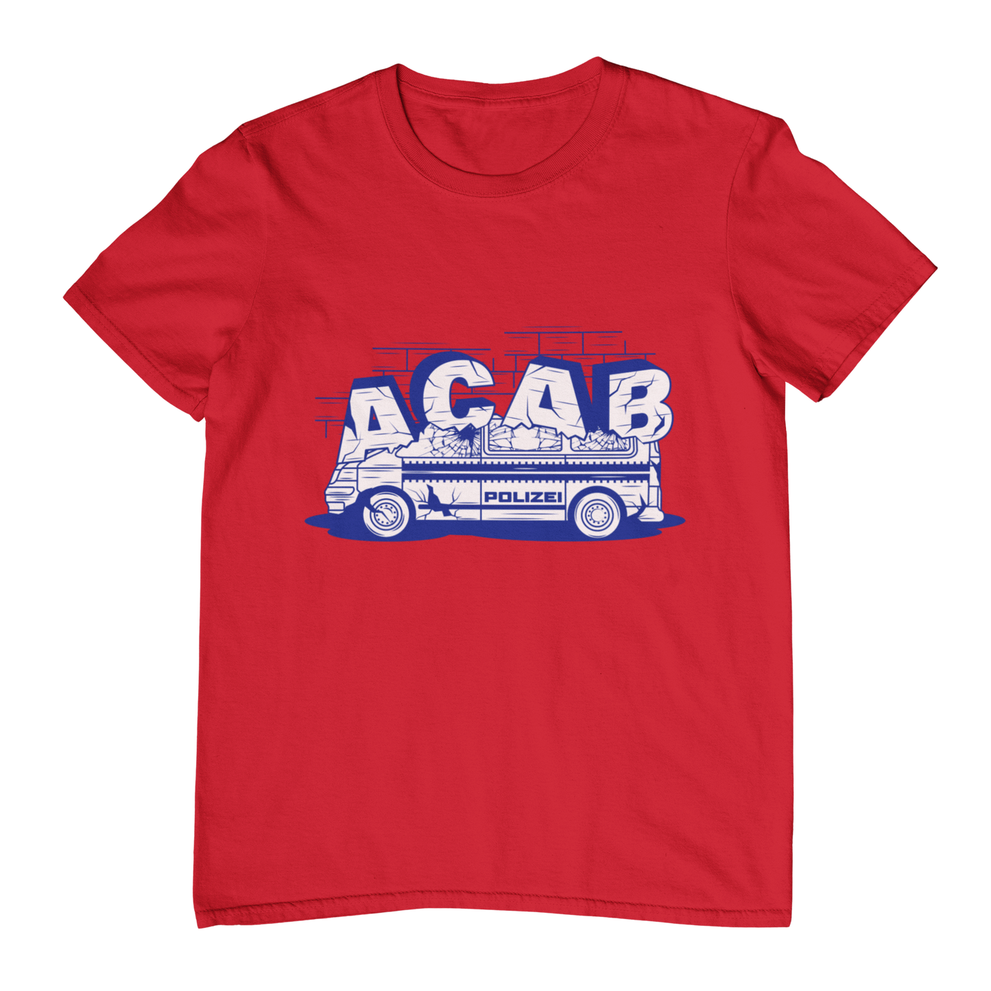 Destroyed car blue | Shirt