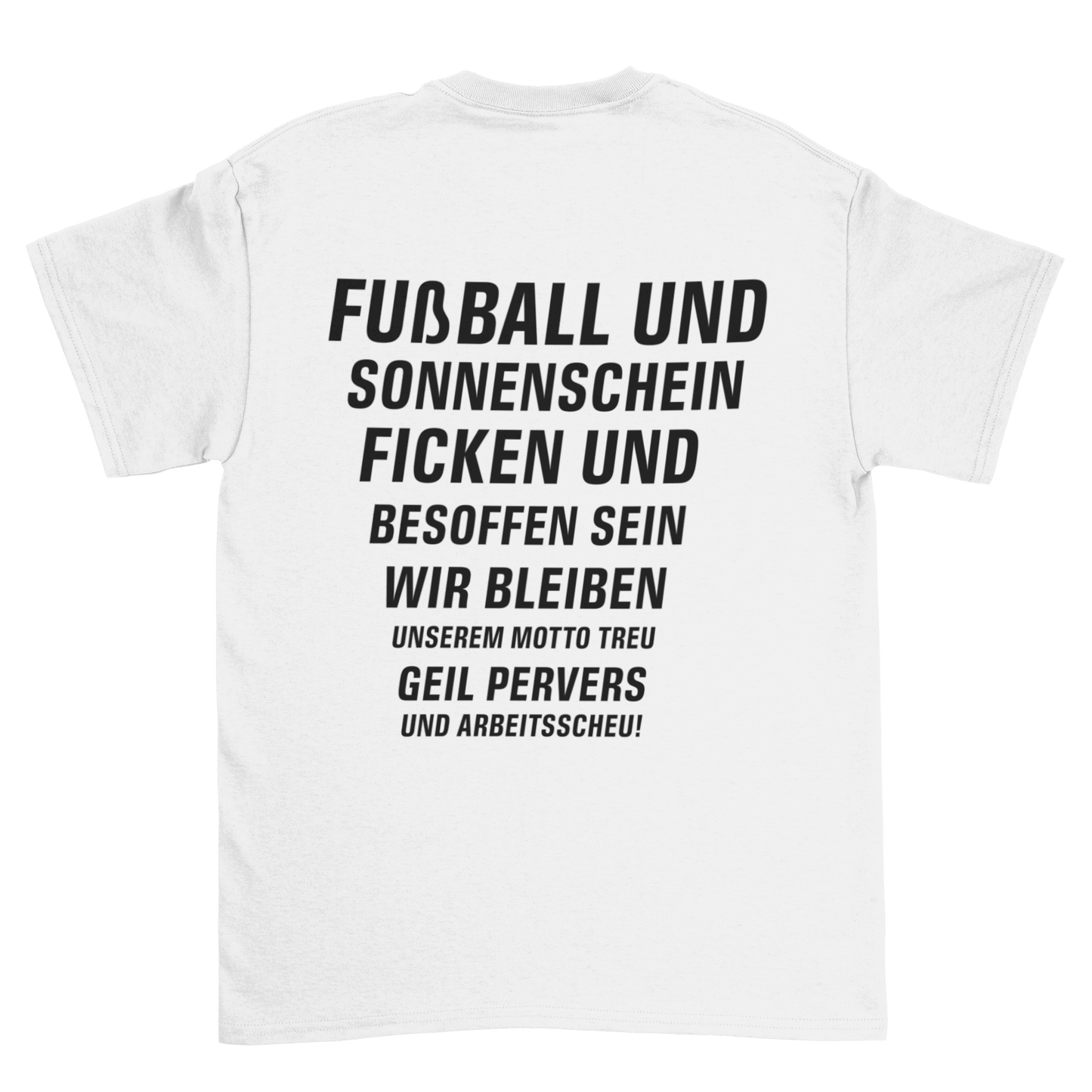 Fußball Ficken Besoffen Backprint | Shirt