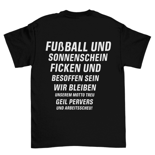 Fußball Ficken Besoffen Backprint | Shirt