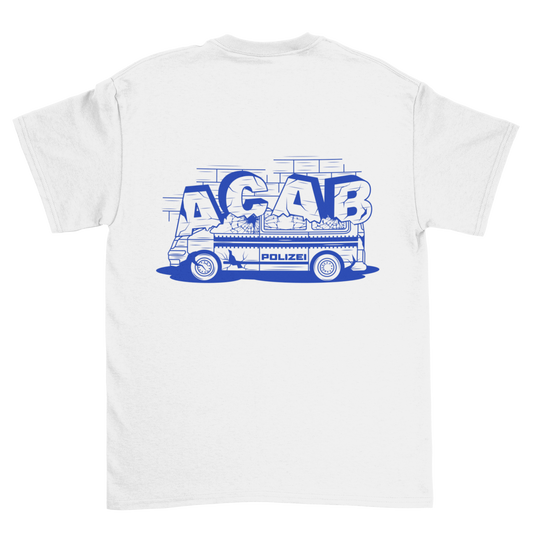 Destroyed car blue Backprint | Shirt