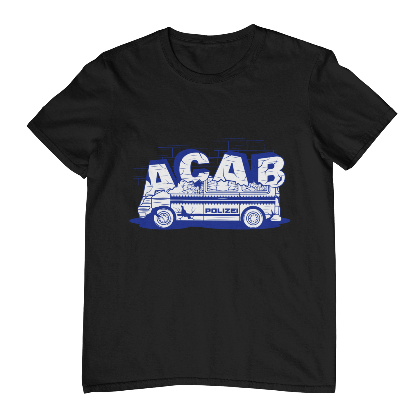 Destroyed car blue | Shirt