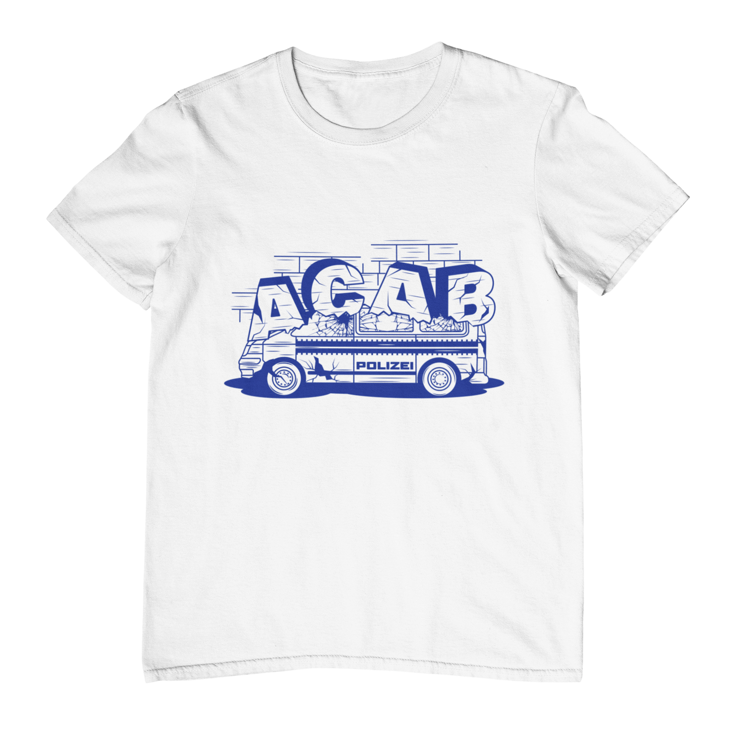 Destroyed car blue | Shirt